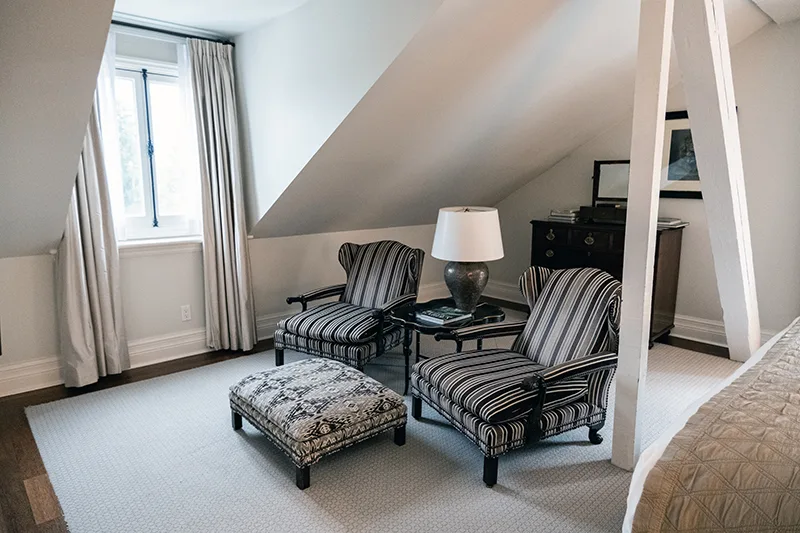 Main House room with king bed, third floor