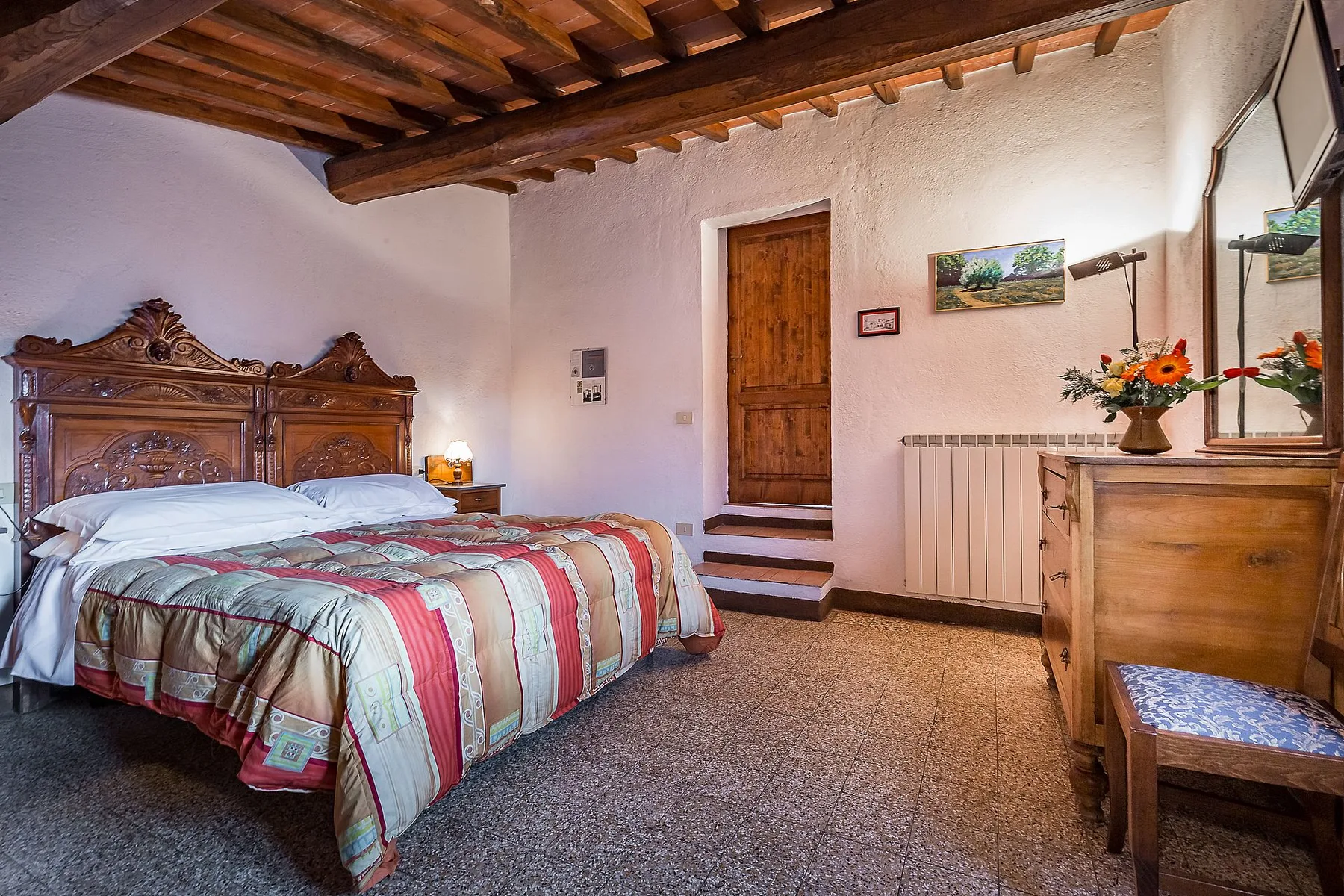Habitación triple en la casa rural Poggiacolle