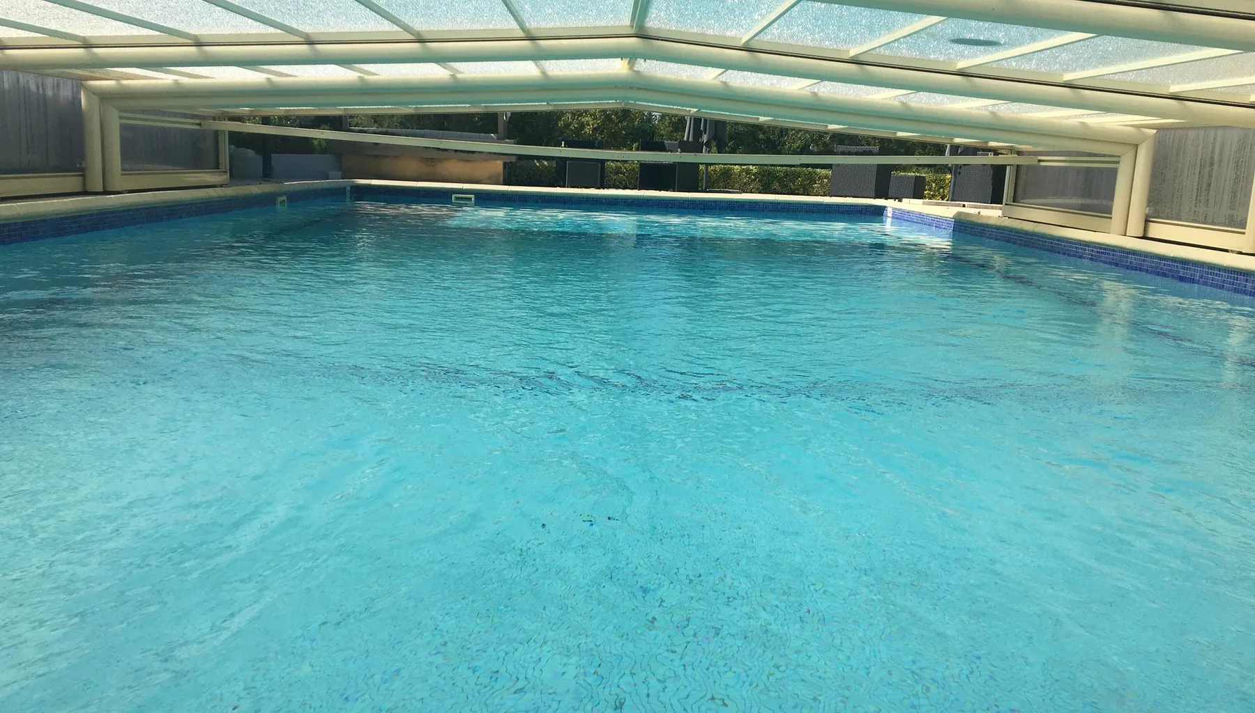 Covered, heated pool