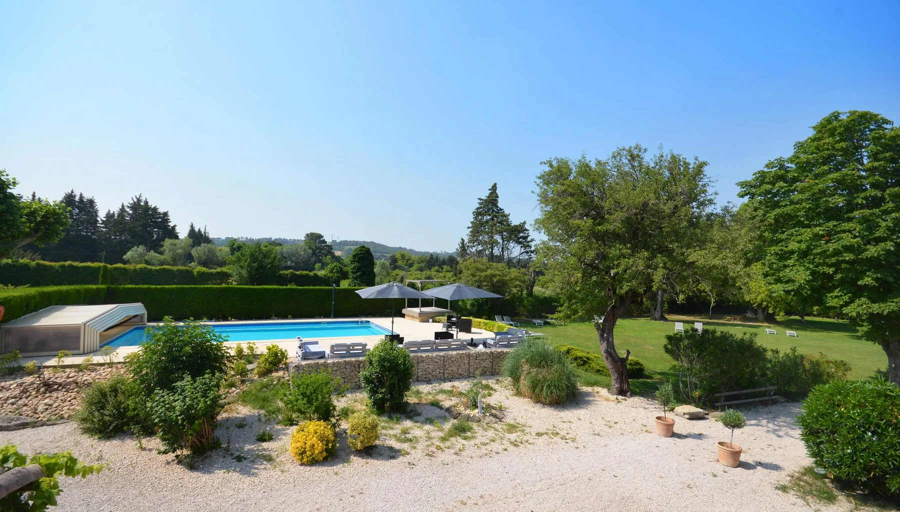 Garden in a protected rural setting