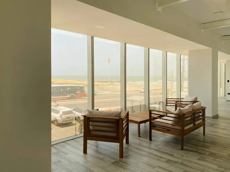 Ocean View 1BR w/AC near Ciudad Amurallada