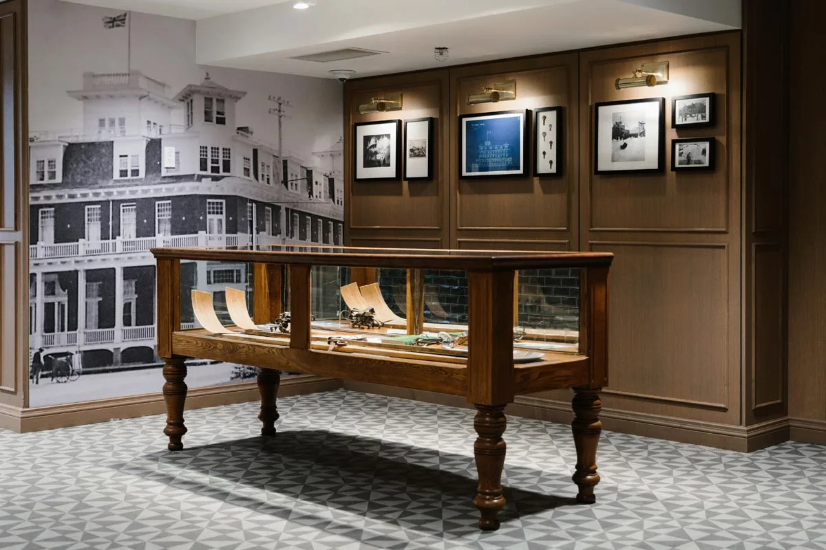 Historic display at the hotel.
