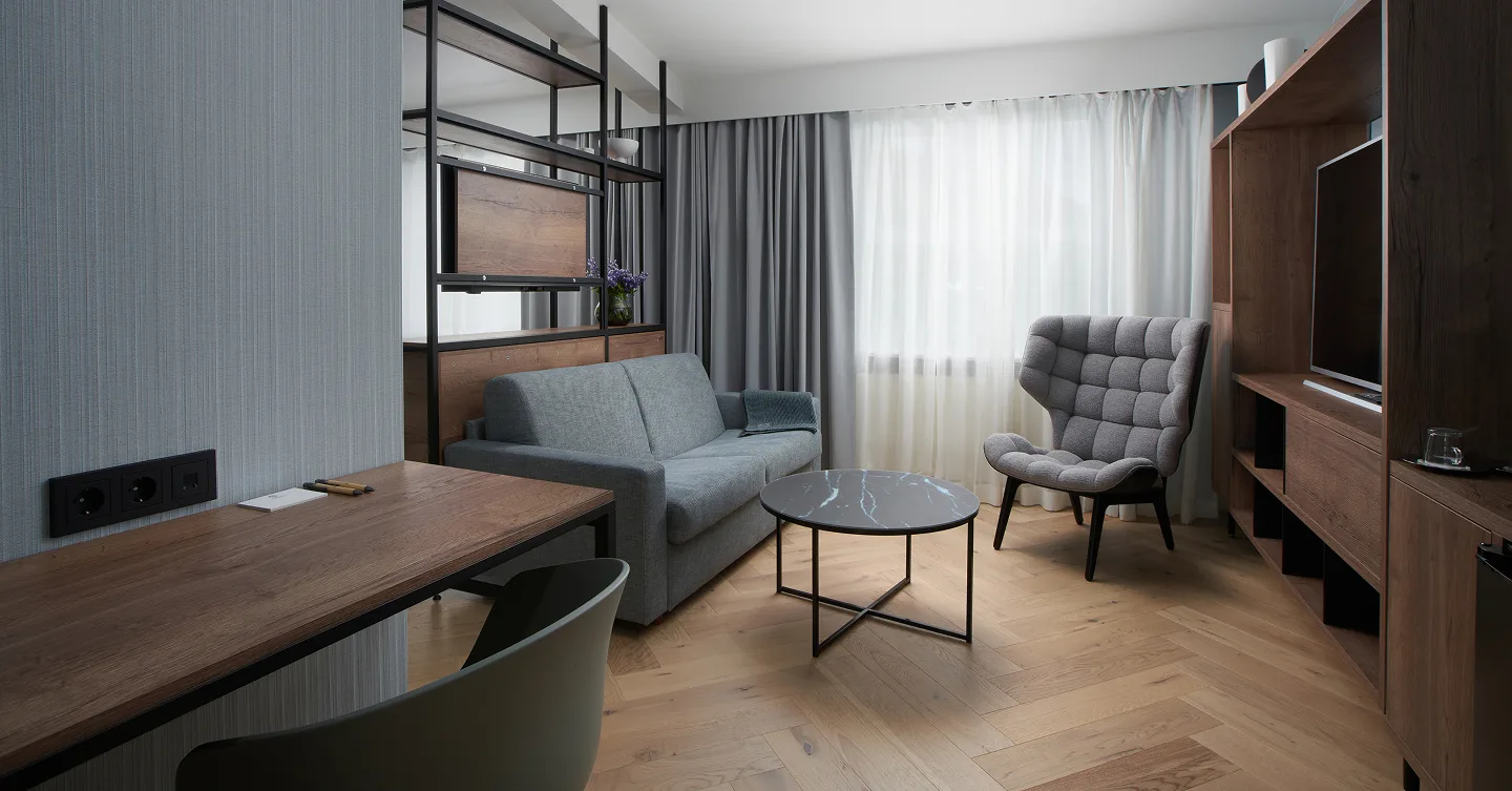 Sala de estar de la suite