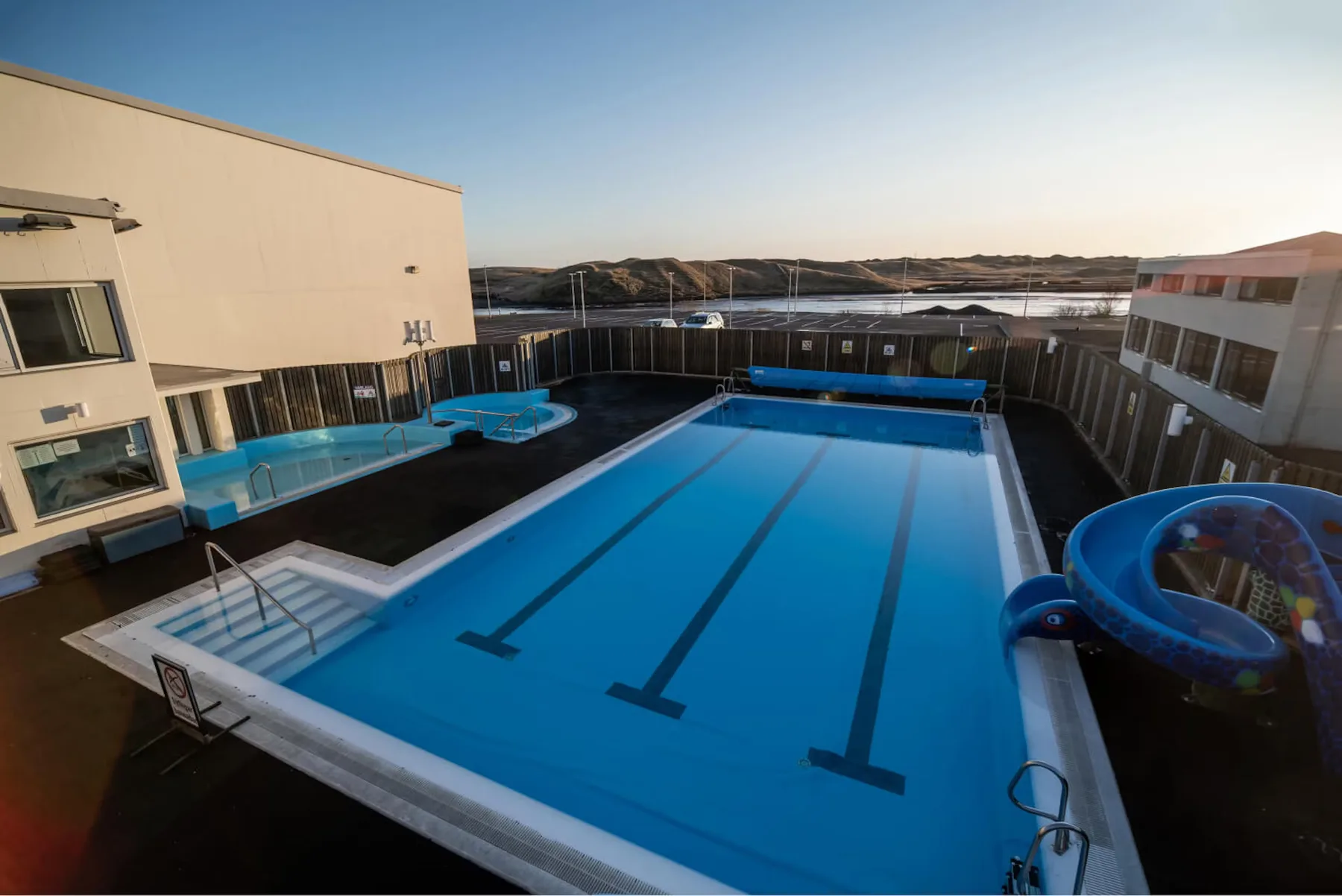 Local sports centre and swimming pool