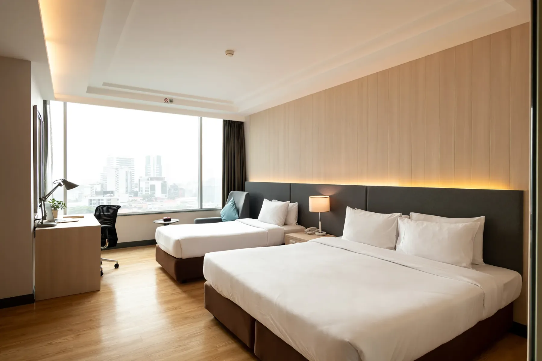 Triple room interior.