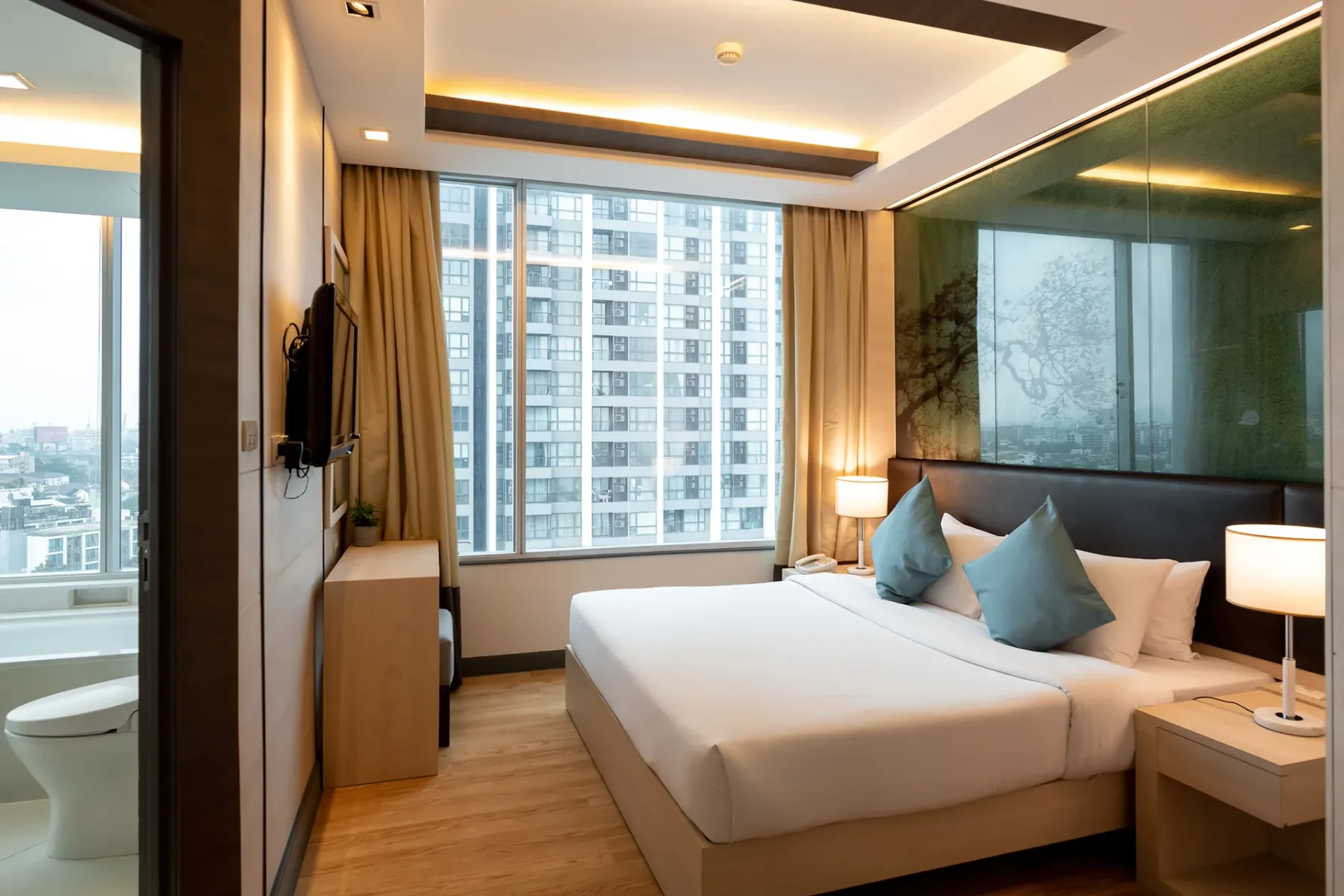 Serviced suite interior.