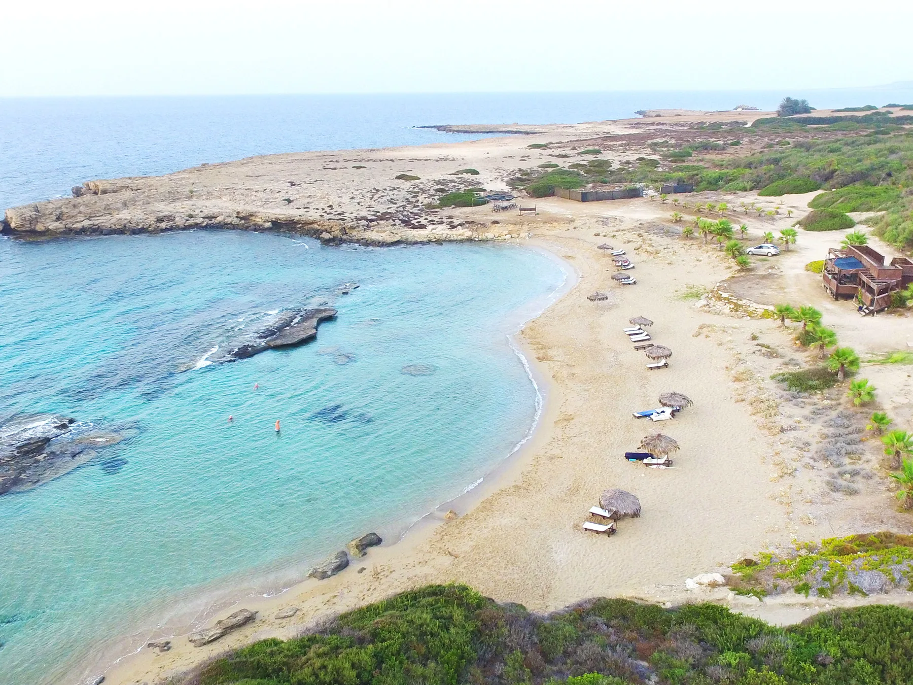 Hotel and coastal landscape
