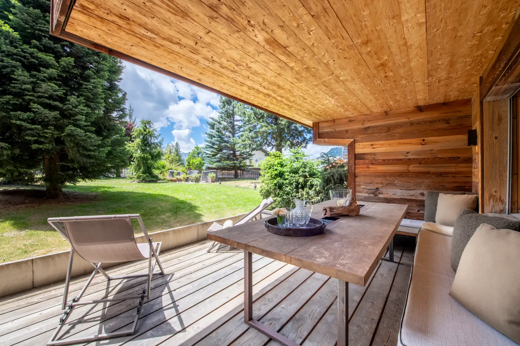 terraza y jardín Rosalp 3 Verbier