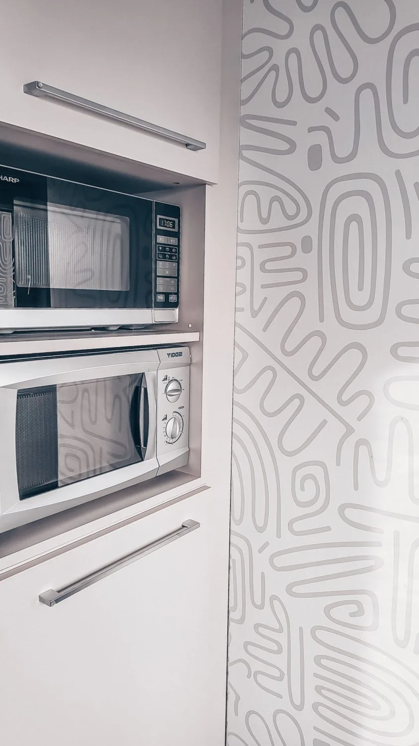 Cocina con microondas