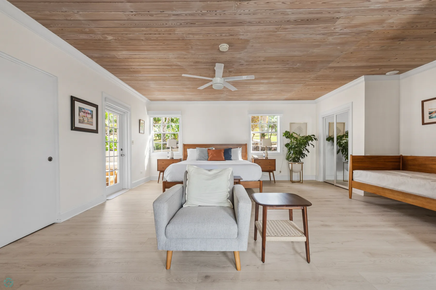 The Suites bedroom and seating area