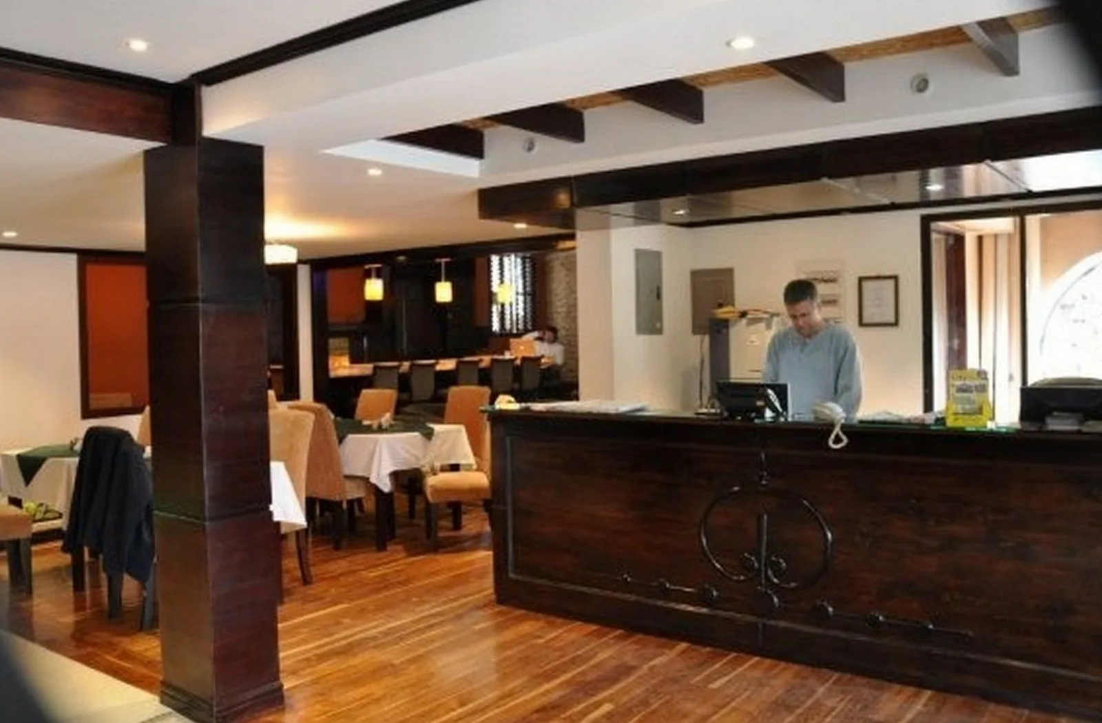 Hotel reception desk