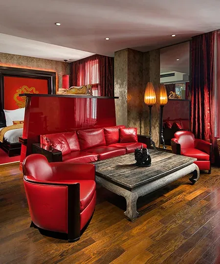Interior de la habitación del hotel