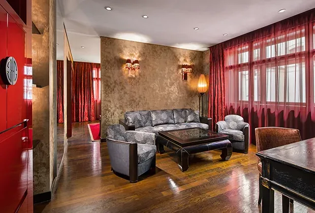 Interior de la habitación del hotel