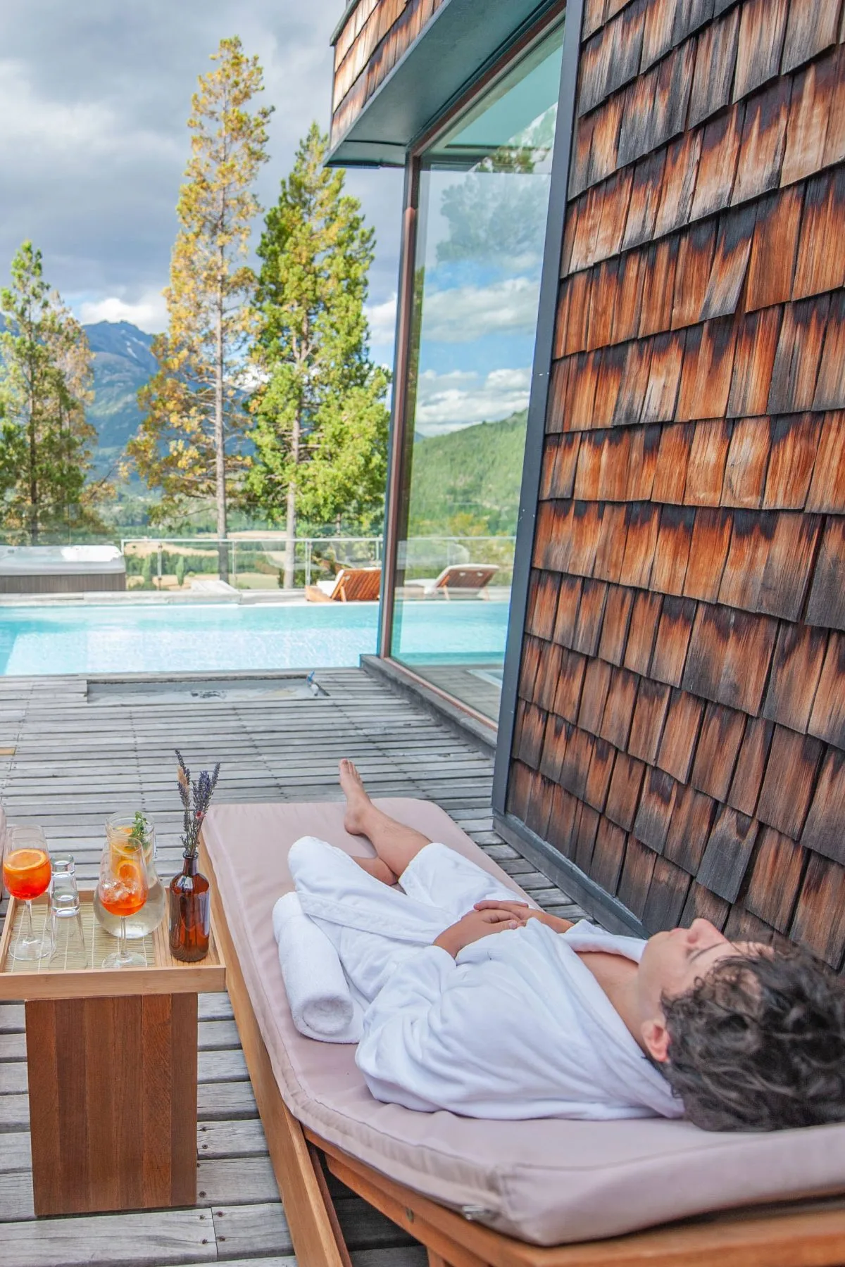 Lounge area beside the outdoor pool
