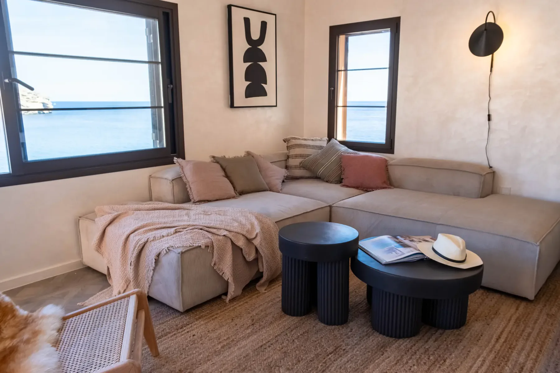 Nice living room Finca Cala Mallorca