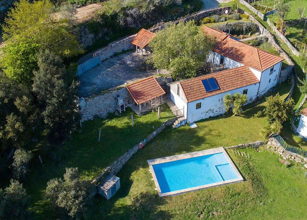 Vista aérea de Casa de Campo Santa Cristina