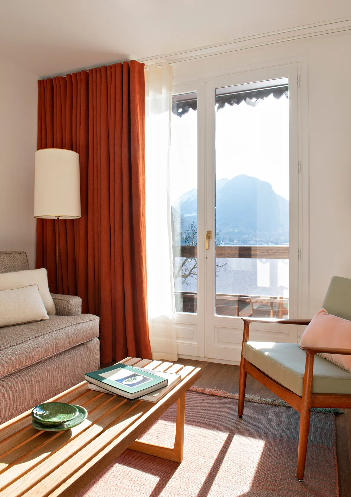 Hotel room with a view of Lake Annecy