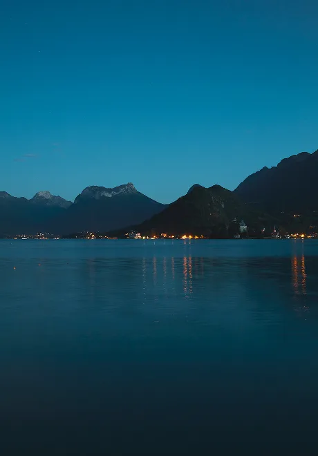 Lake Annecy at night