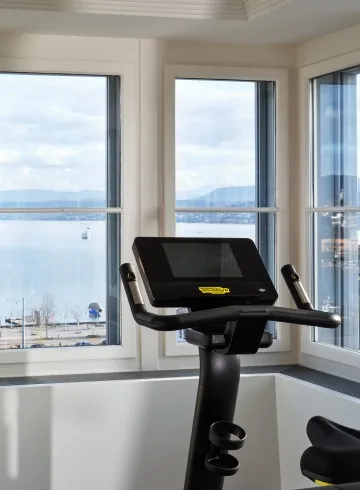 Zona de gimnasio del hotel