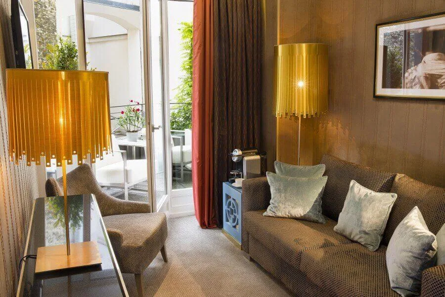Sala de estar de la suite