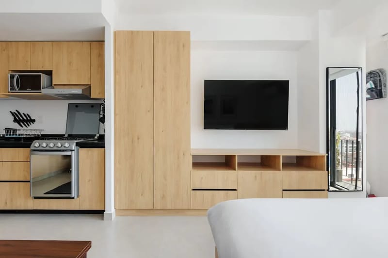 Elegant Loft w/ Balcony & AC in Cuauhtémoc