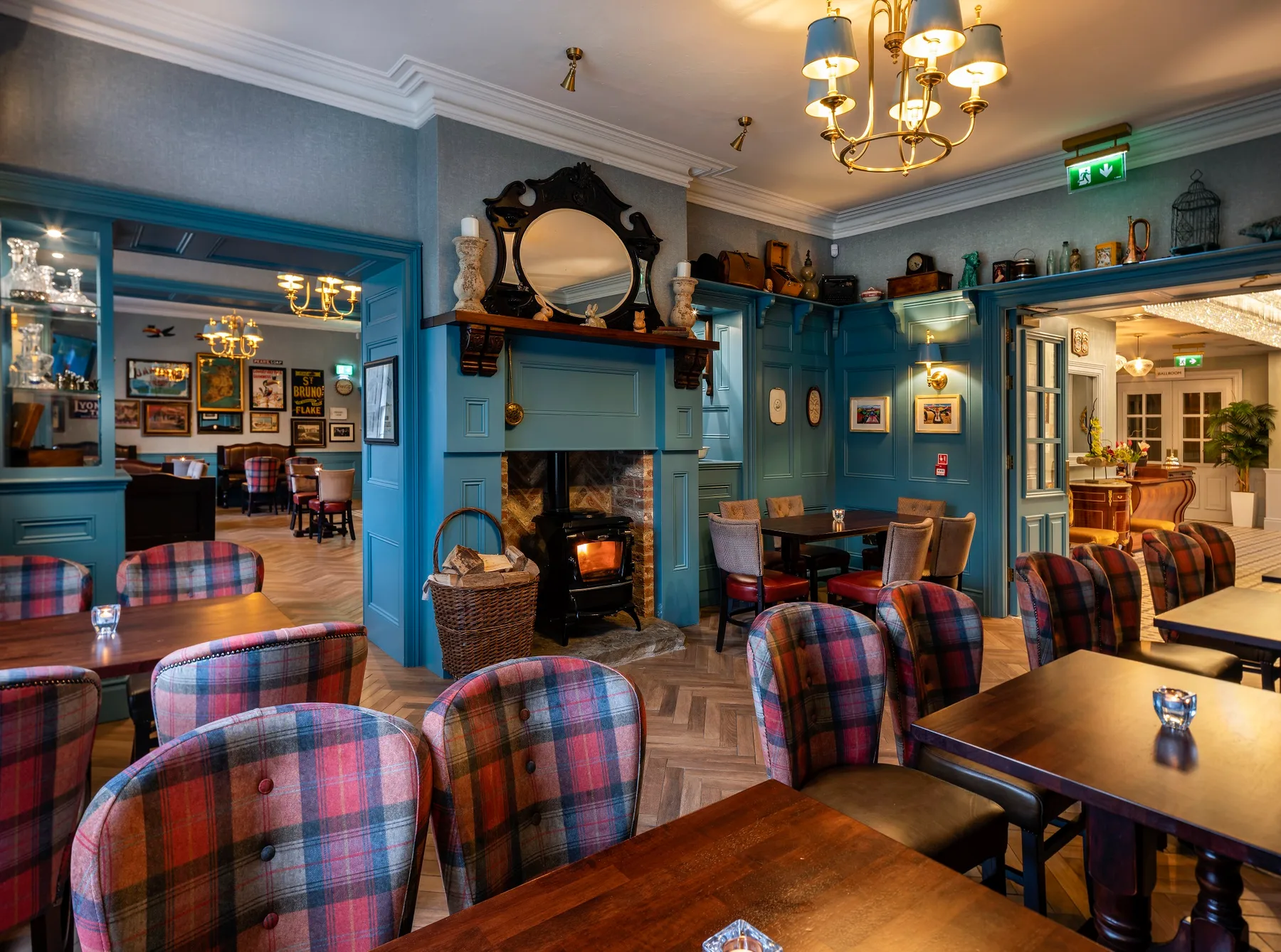 Bar with fire