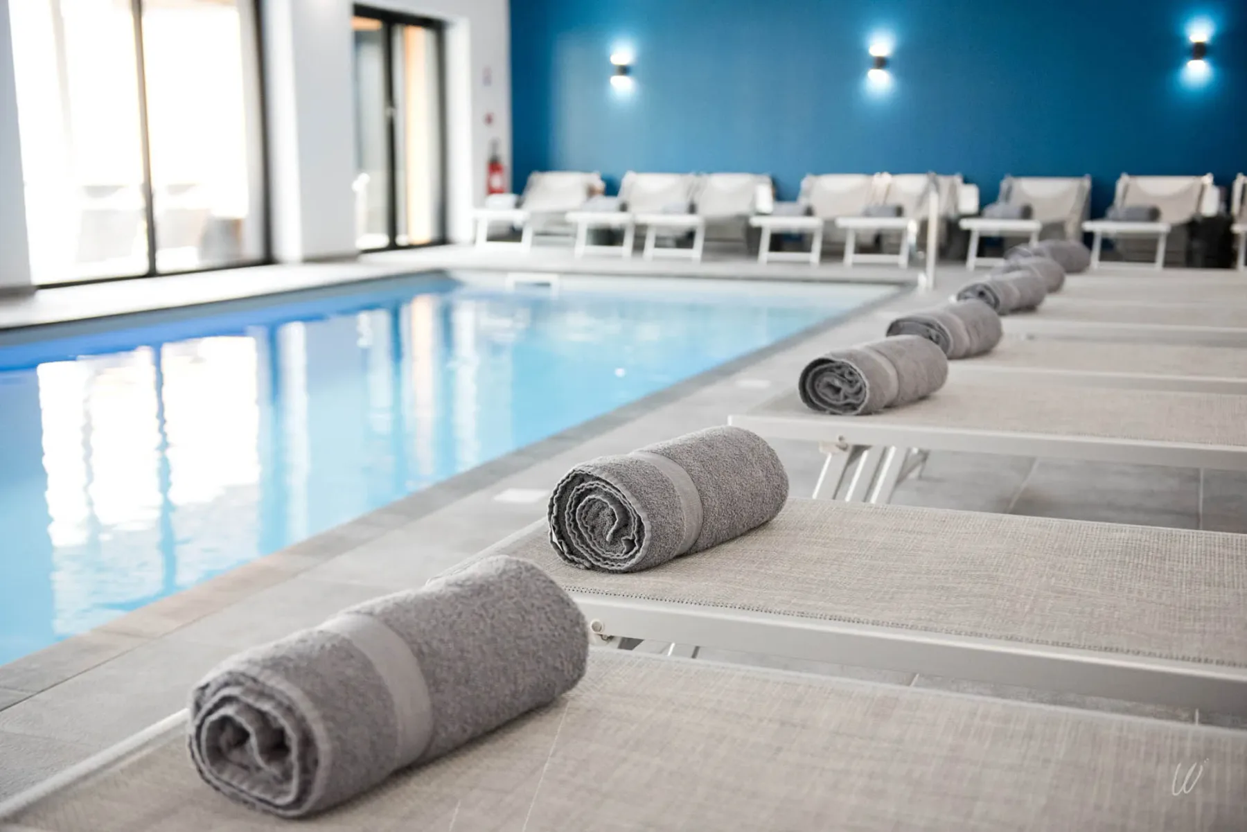 Indoor hotel swimming pool