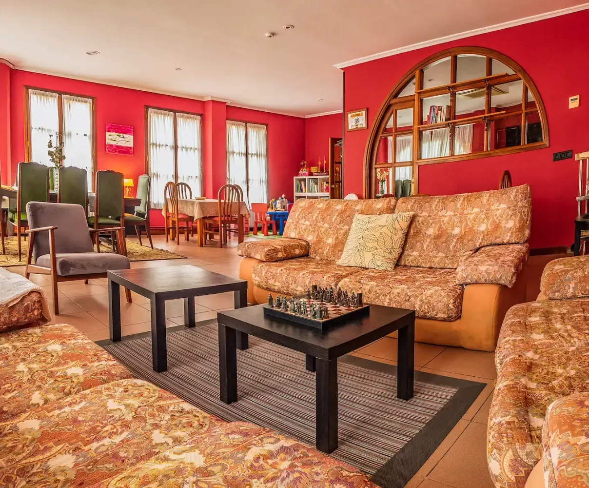 Shared hotel lounge