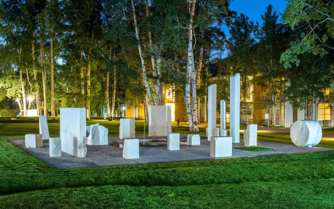 Marble Garden at dusk
