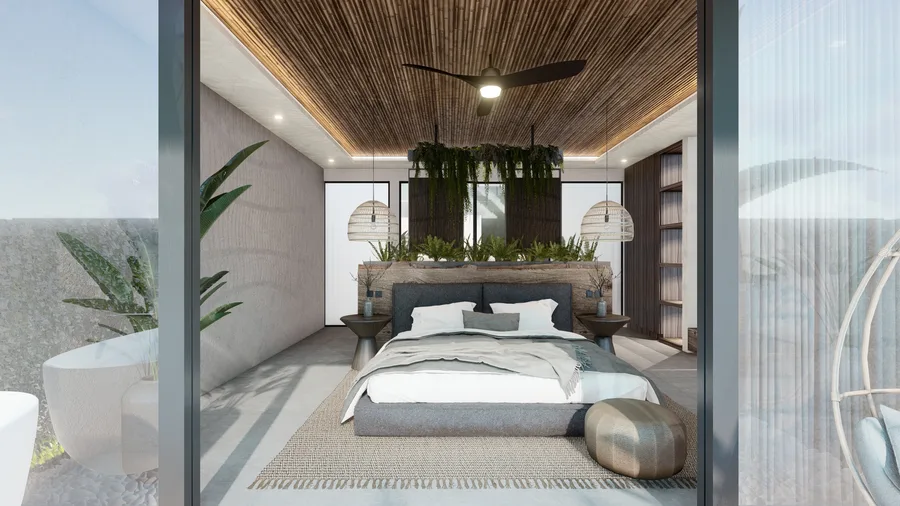 Penthouse bedroom