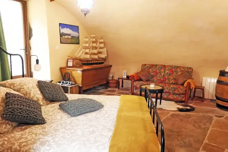 Bedroom and living space