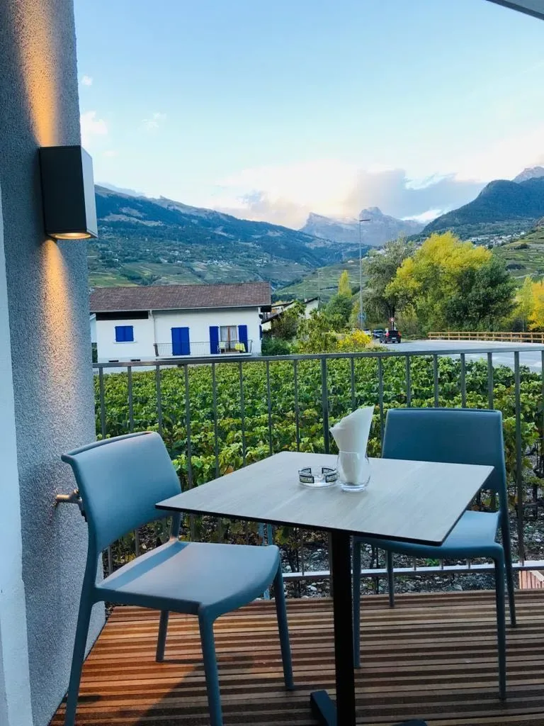Terraza con vistas a la montaña