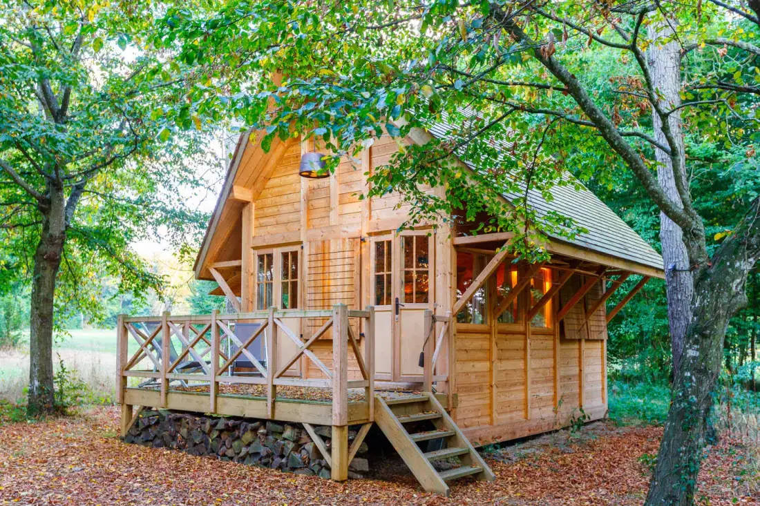 Cabin Lodge among trees