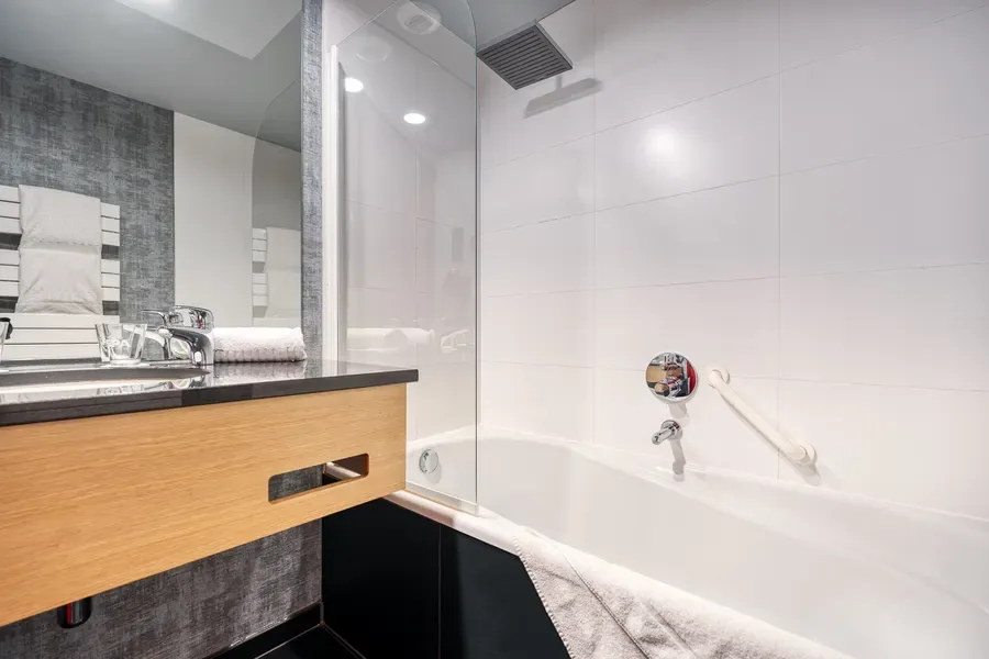 Bathroom in the family room