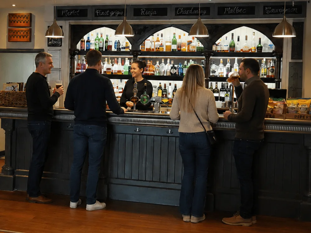 Guests at the hotel bar