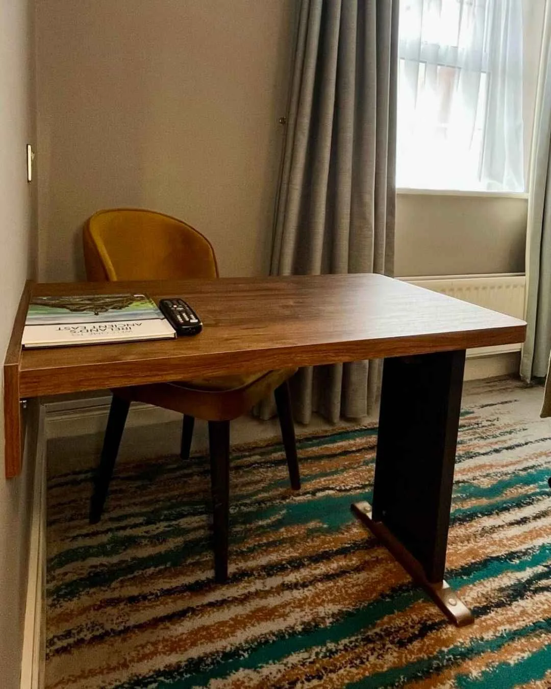 Hotel room desk and chair
