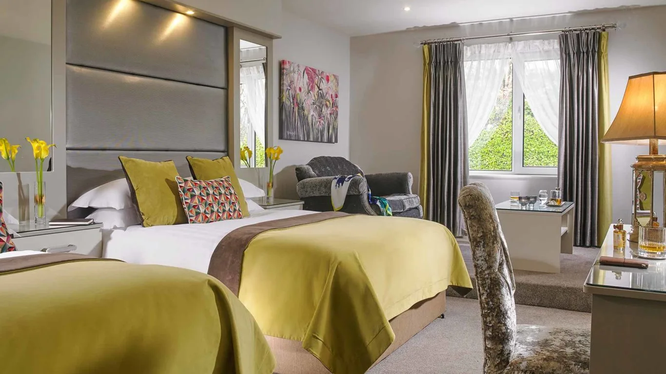 Superior guest room with two beds.