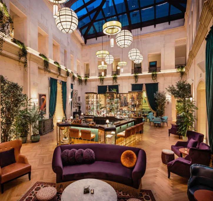 Zona de comedor del hotel