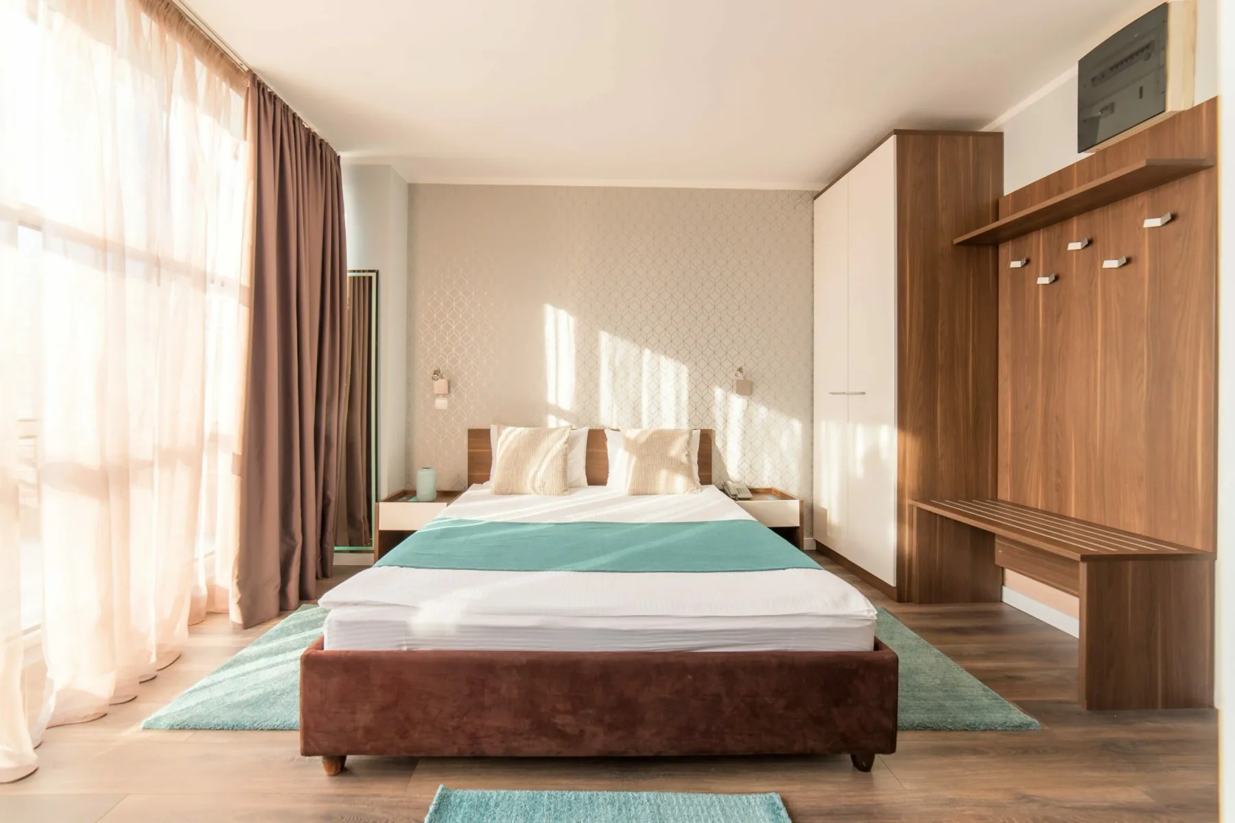 Double bed room with balcony