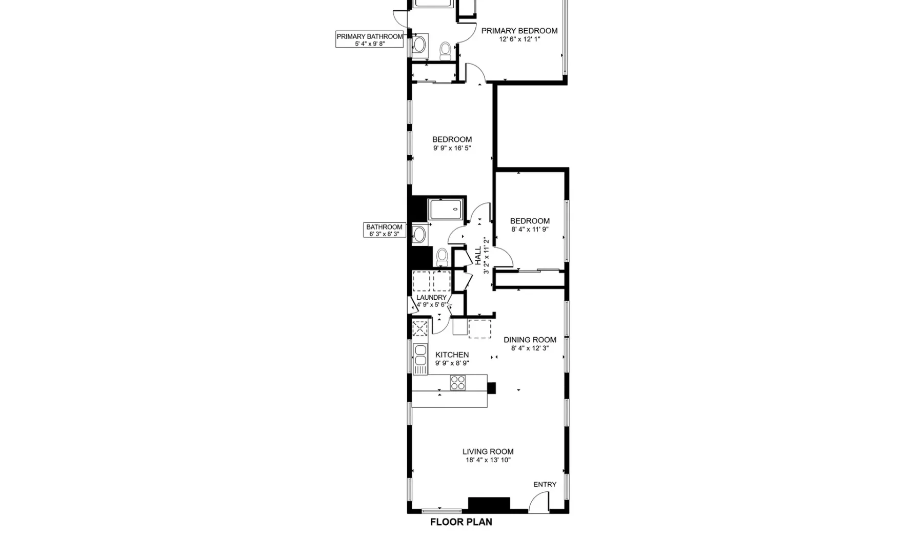 Un plano muestra la distribución de una vivienda, con dormitorios, cocina y sala de estar.