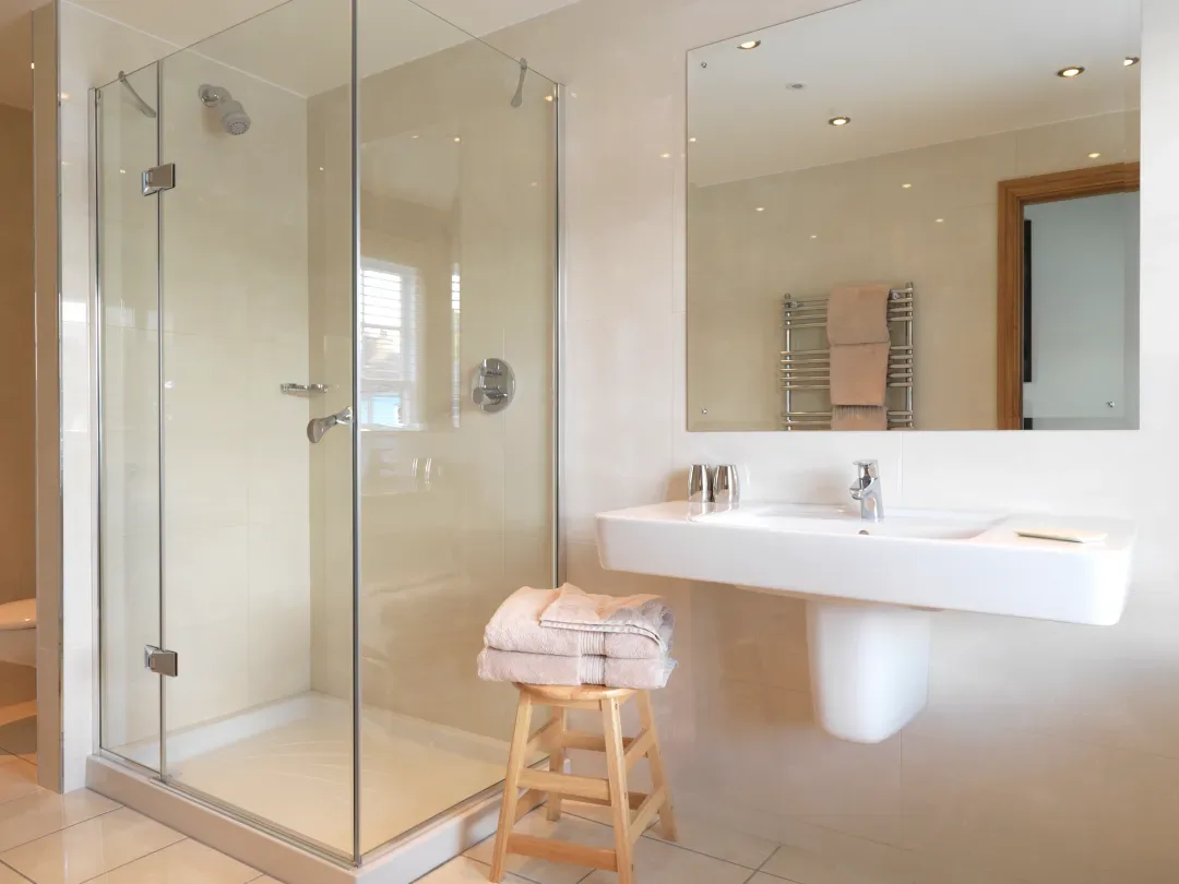 Shower and basin