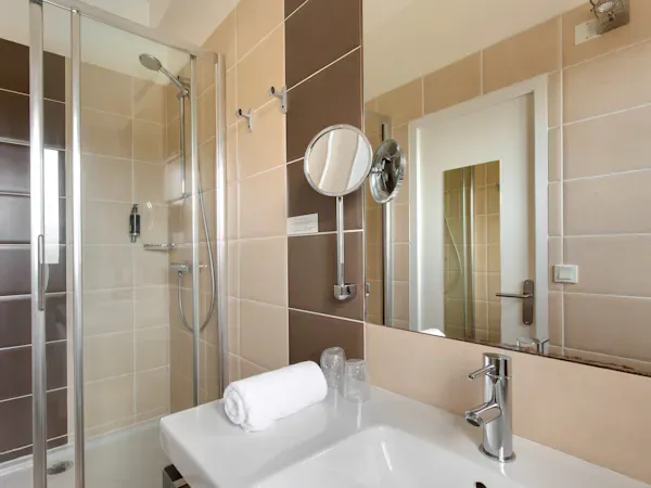 Bathroom in the pool-view double room