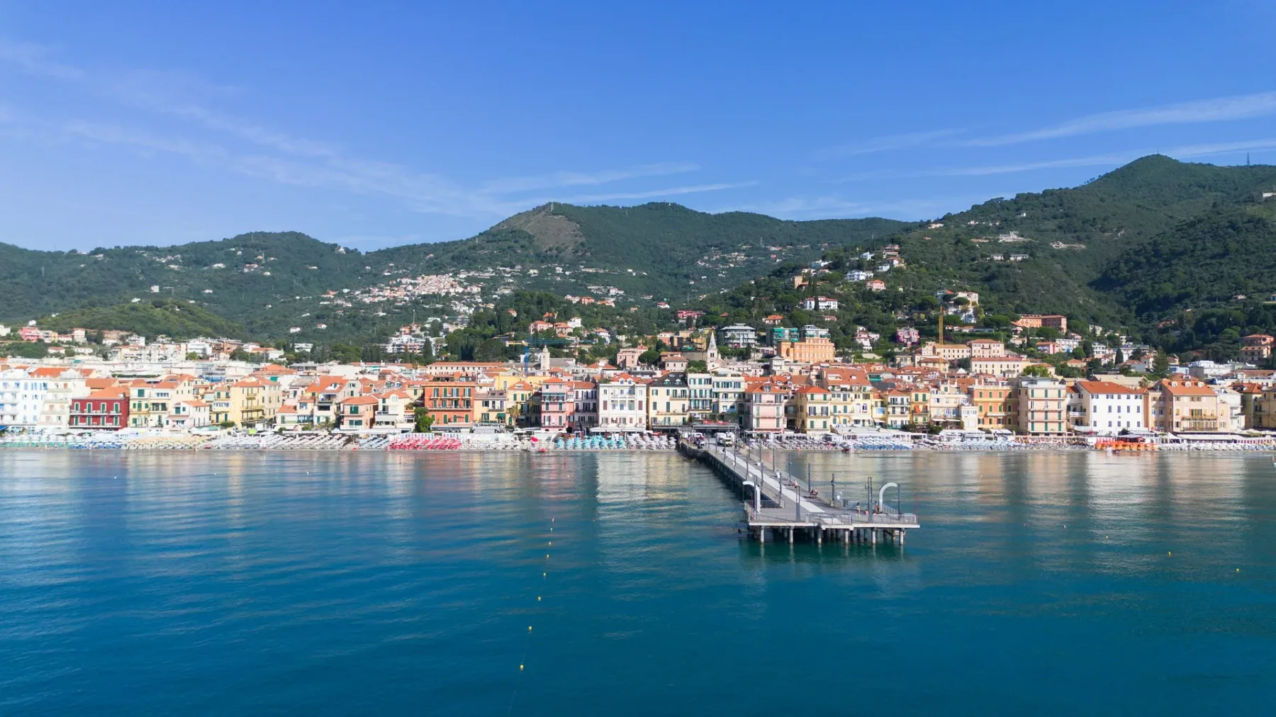 Hotel Ligure Alassio aerial view