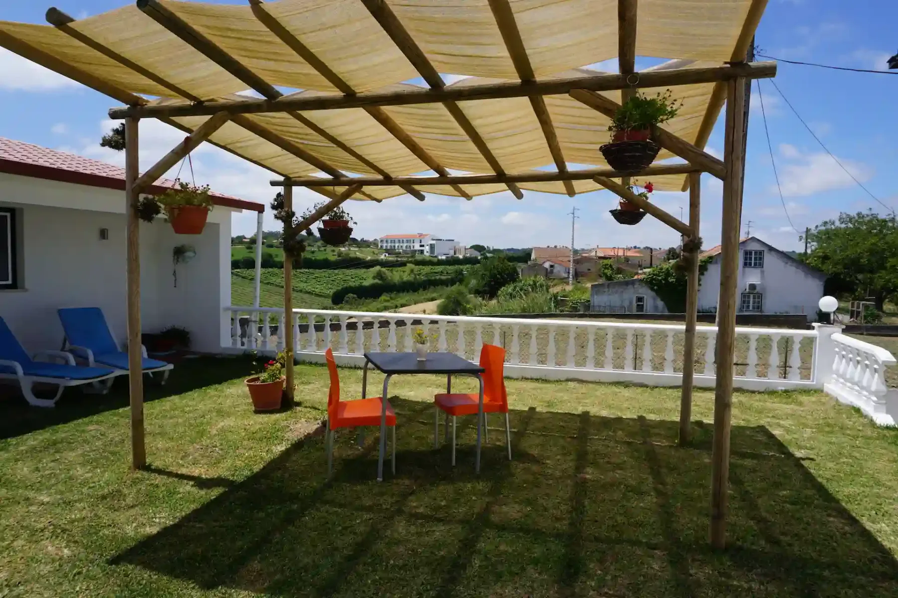Garden seating in the shade