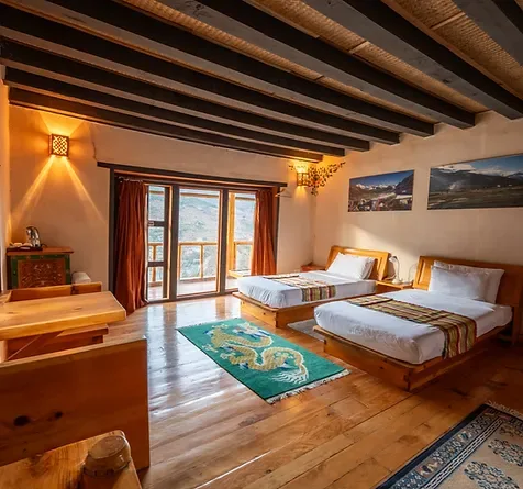 View from a Deluxe room at Wangdue Eco Lodge