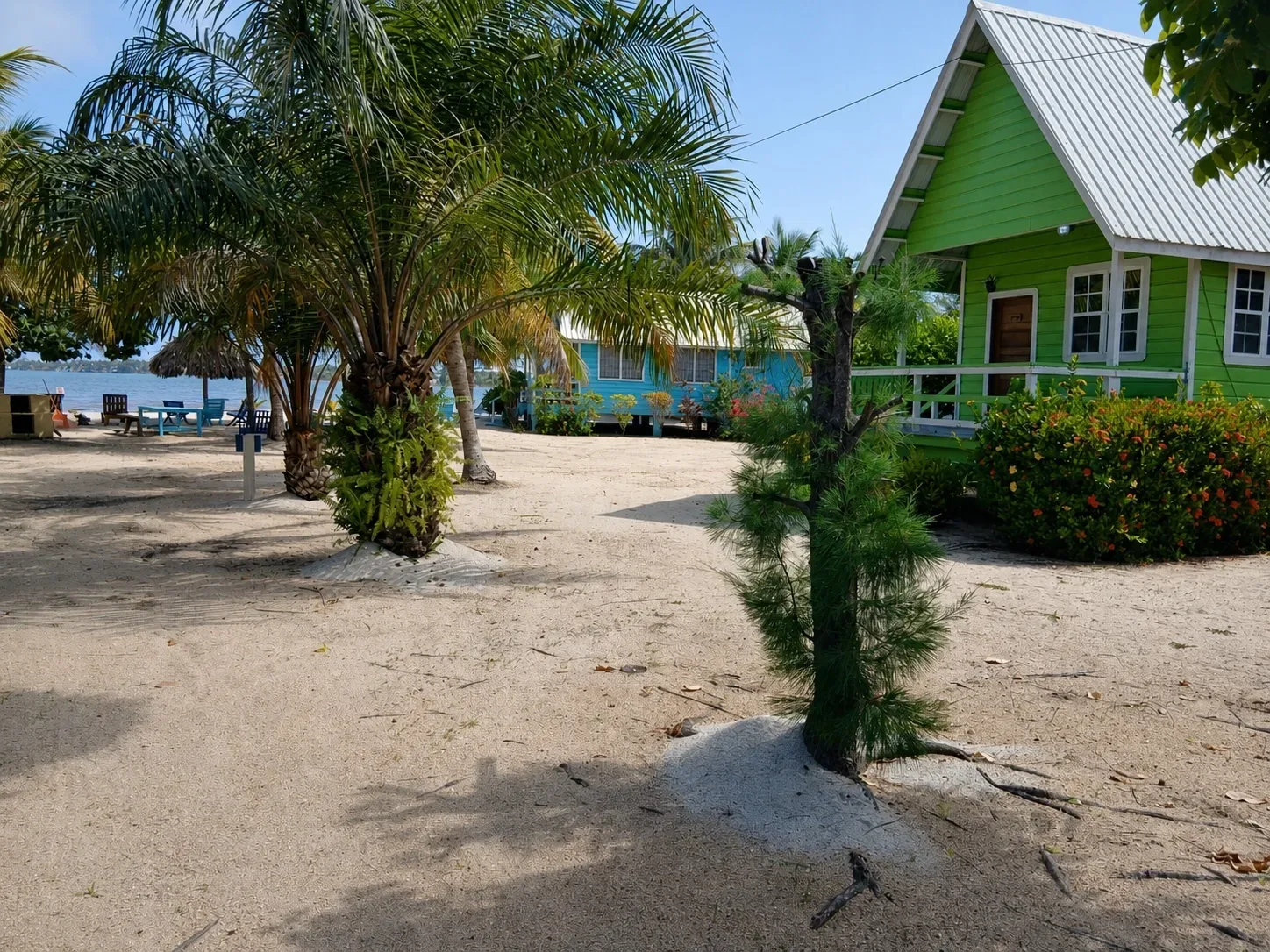 The Village Inn cabanas among tropical grounds