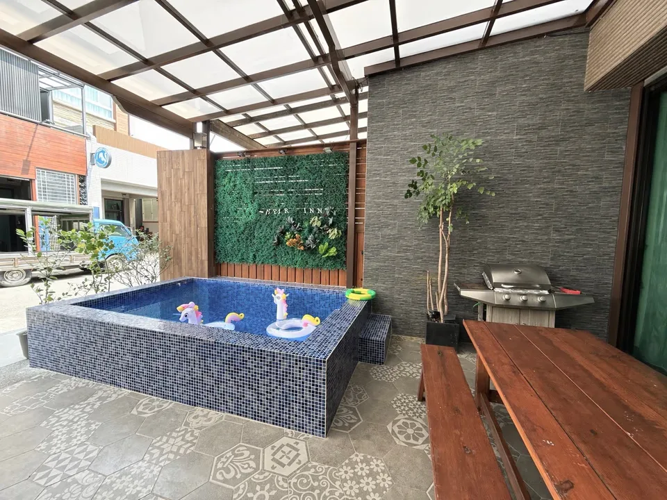 Outdoor BBQ area