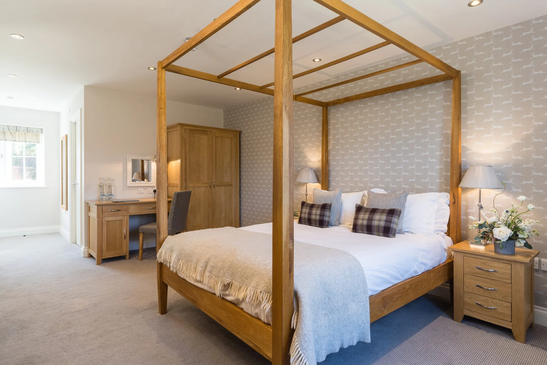 Four Poster room at Beaulieu Hotel