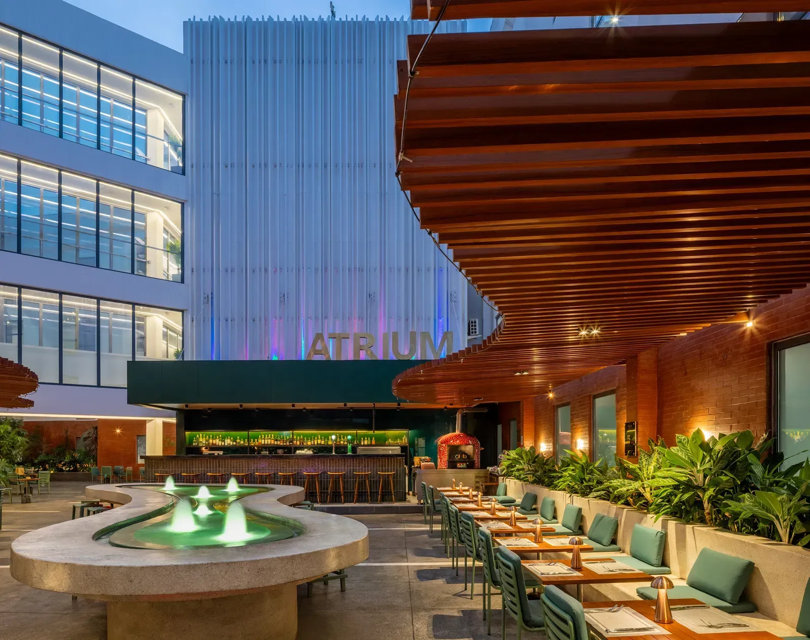 Atrium dining area