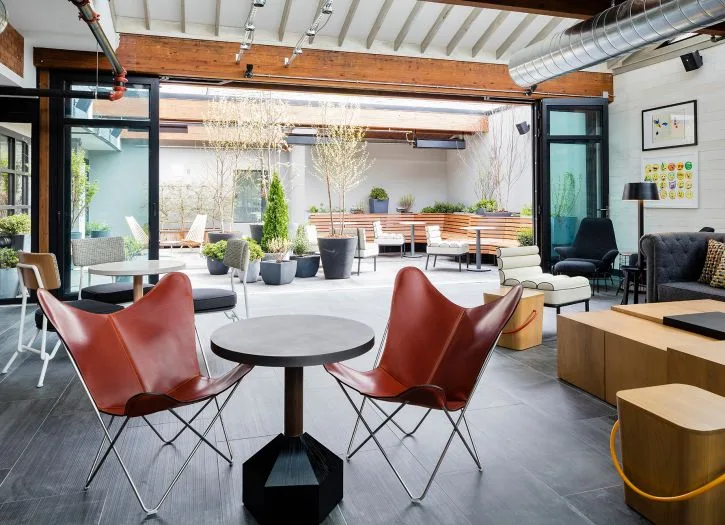 Room with chairs and tables